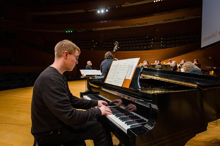 Playing with Northwest music ensembles also afforded Owings opportunities to perform in a variety of venues, including the Kauffman Center for the Performing Arts in Kansas City, Missouri. 